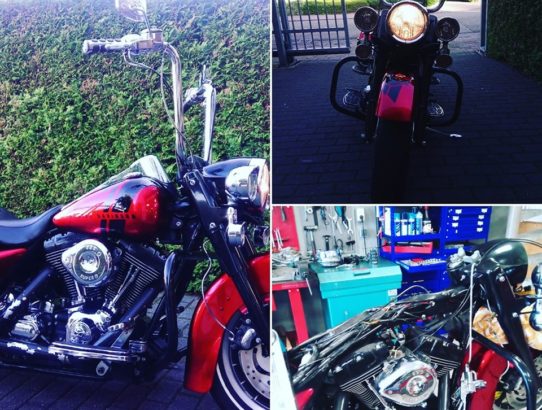 16 INCH STUUR GEMONTEERD OP ROAD KING.